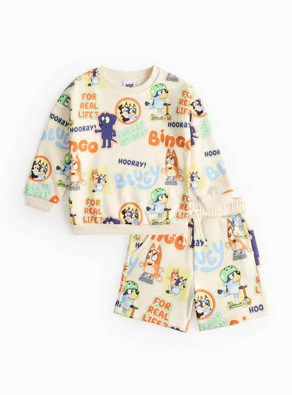 Bluey Bingo Print Sweatshirt & Shorts  1-2 years